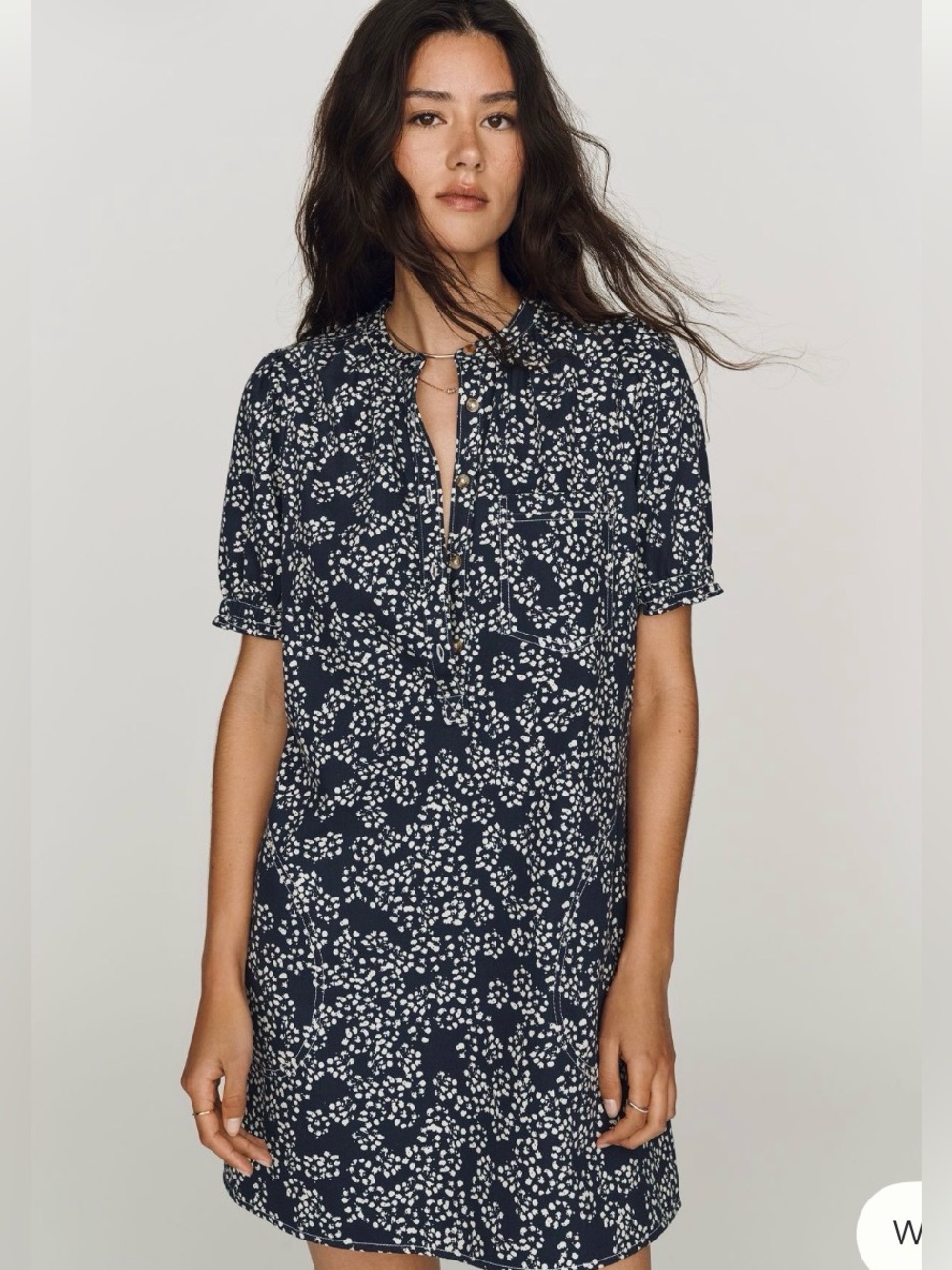 Anthropologie Aly Puff Sleeve Mini Dress